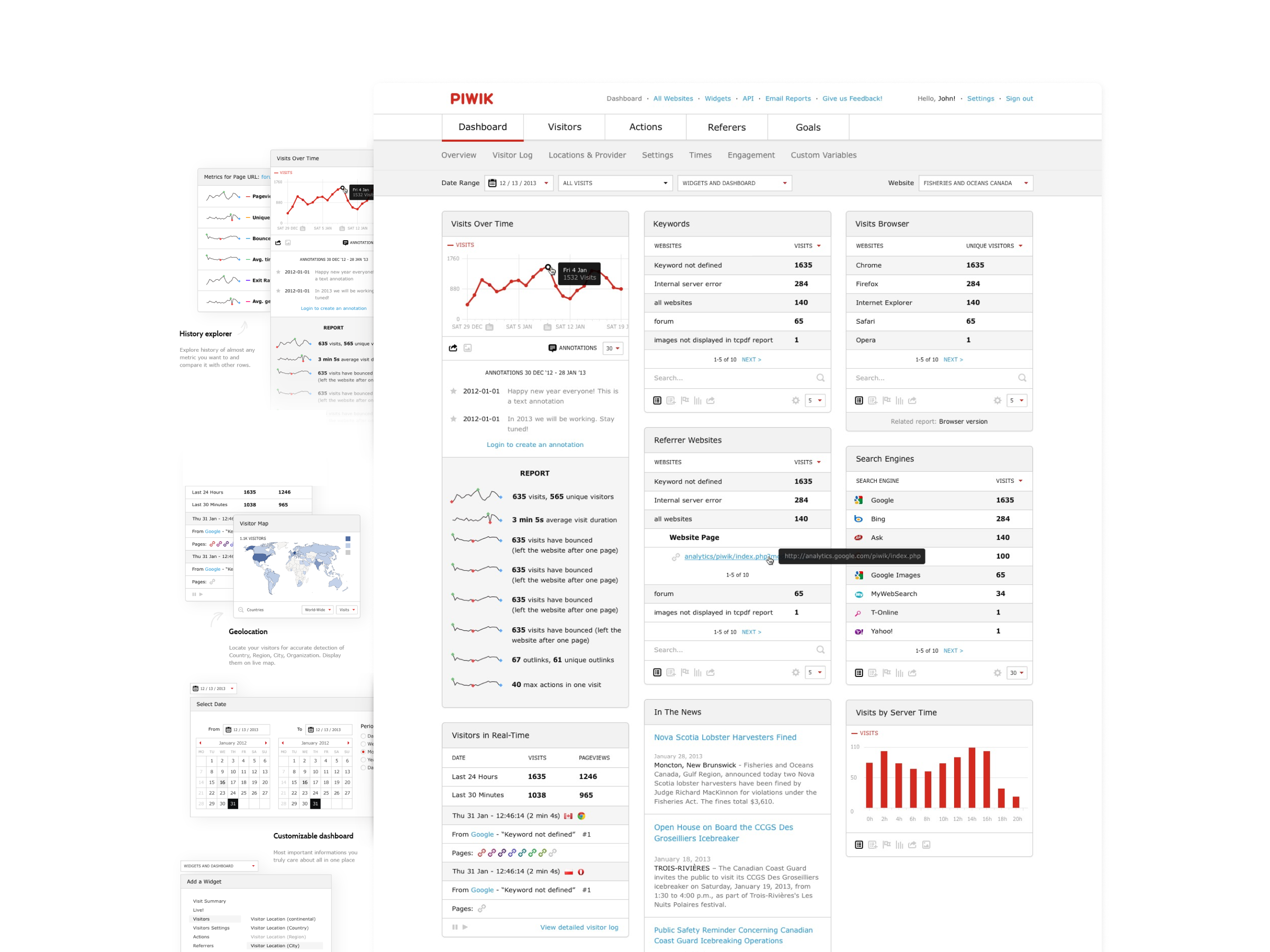 Theme created for Piwik an open source web analytics